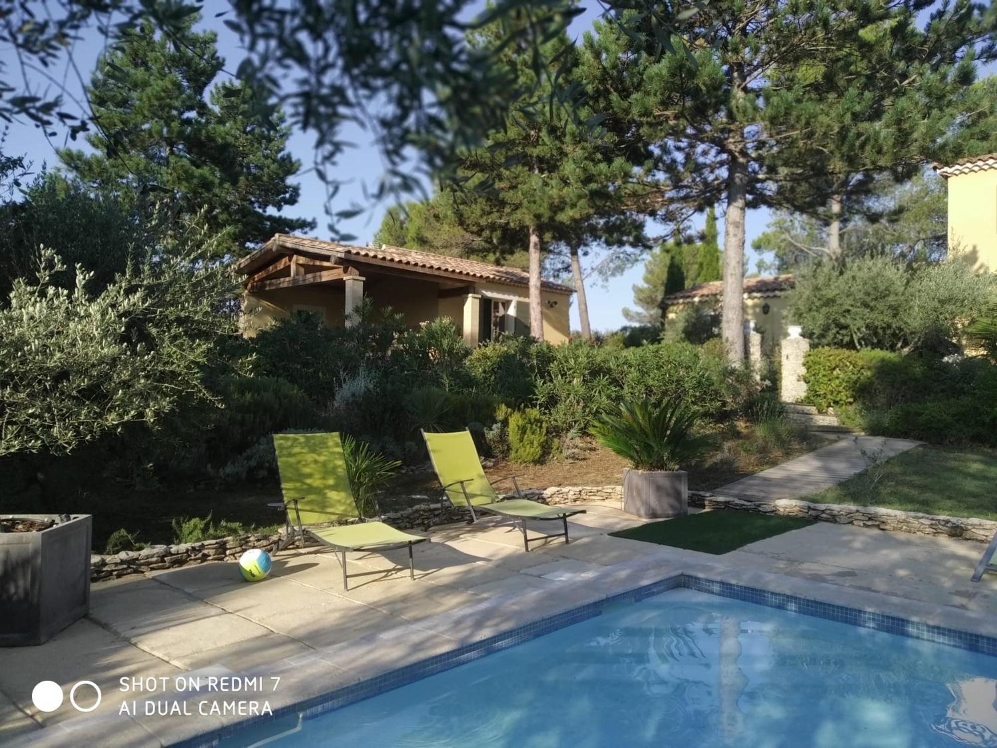 Proche Uzes Petit Gite Avec Grande Cuisine D'Ete Et Piscine Saint-Siffret Екстер'єр фото